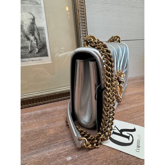 Dolce & Gabbana Silver Small Devotion Bag EUC - Picture 3 of 8